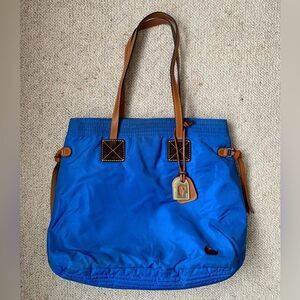Dooney & Bourke Betty Shopper Tote Shoulder Bag Royal Blue Nylon